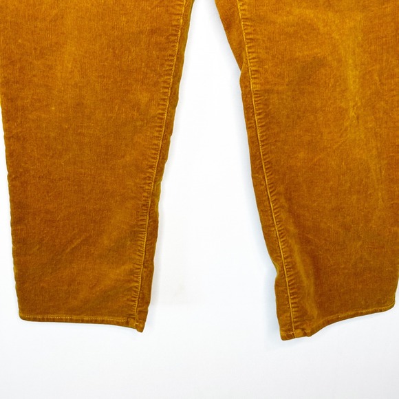 J Crew Corduroy Pants Women Mustard Yellow High Rise Straight Leg Size 34 - Picture 6 of 11